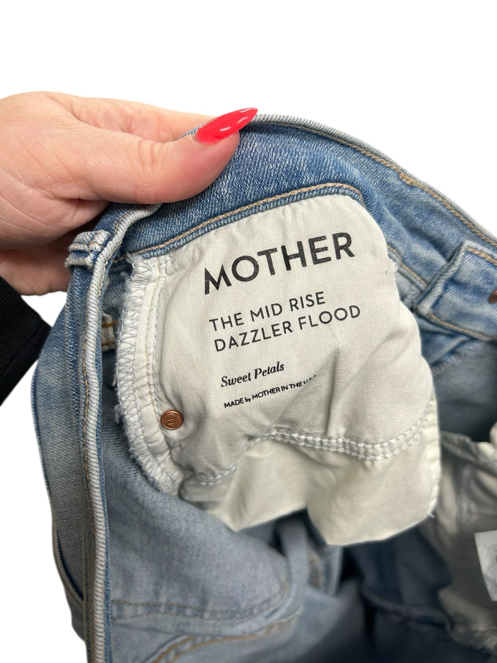 MOTHER THE MID RISE DAZZLER FLOOD SLIM JEANS SIZE 29