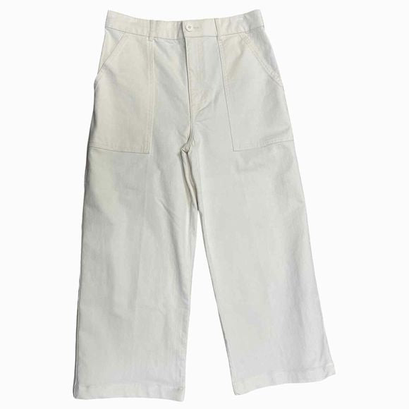 CLUB MONACO NEW! UTILITY WIDE LEG CREAM  PANTS  SIZE 8