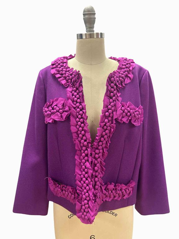 JCREW WOOL SILK BERRY TRIM ASTRID CROP SIZE: 12