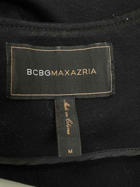 BCBG MAXAZRIA ZIP FITTED MOTO BLACK JACKET SIZE M