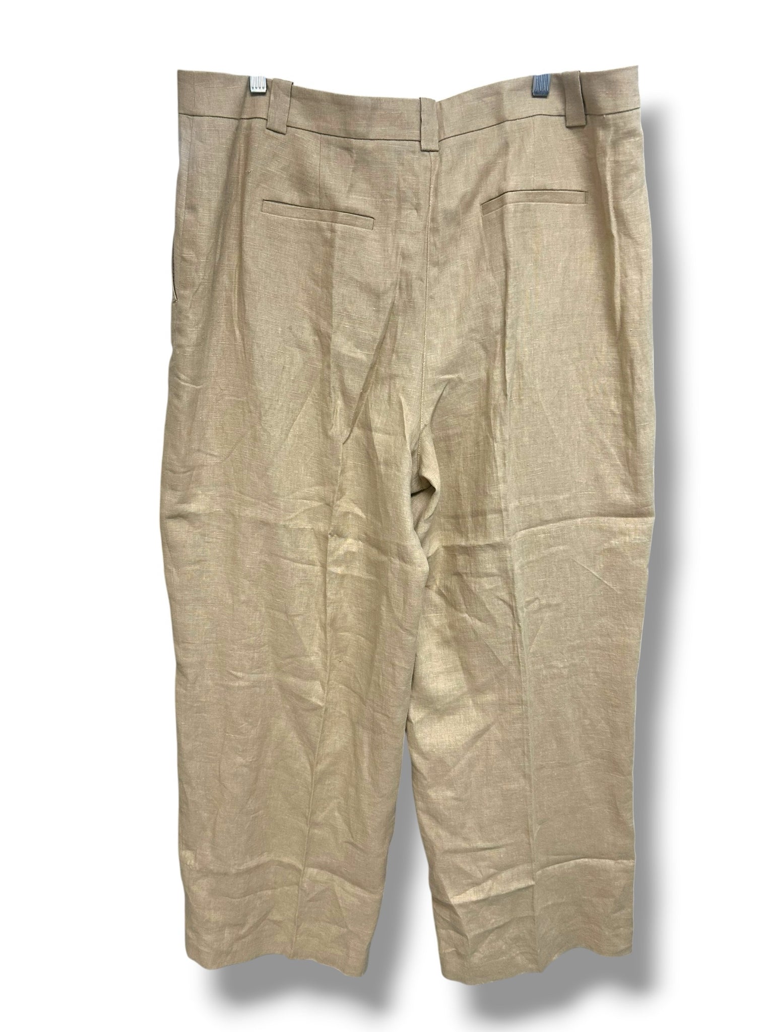 NEW WITH TAGS BODEN WESTBOURNE LINEN TAN TROUSER PANTS SIZE 16/18