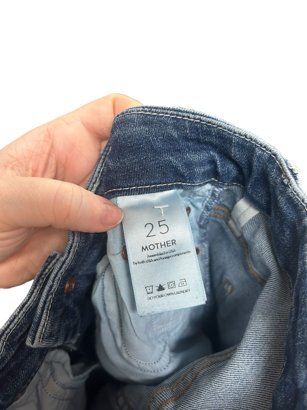 MOTHER HIGH WAISTED LOOKER DISTRESS SKINNY HOW I LOVE YOU SIZE 25