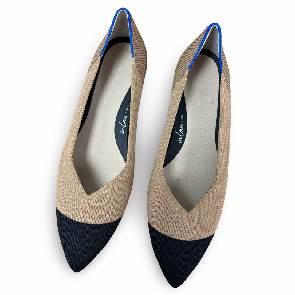 ROTHY'S THE HIGH POINT WREN CAPTOE KNIT BLOCK HEEL SIZE 10.5