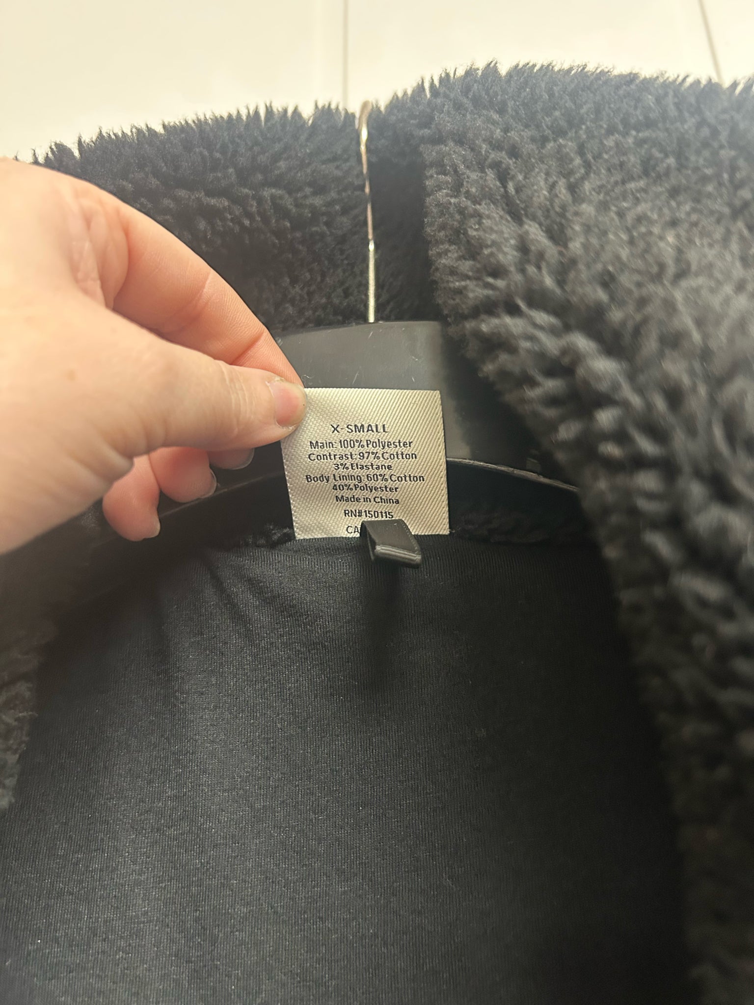 ANTHROPOLOGIE VARLEY LOGAN BLACK SHERPA LONG COAT SIZE XS