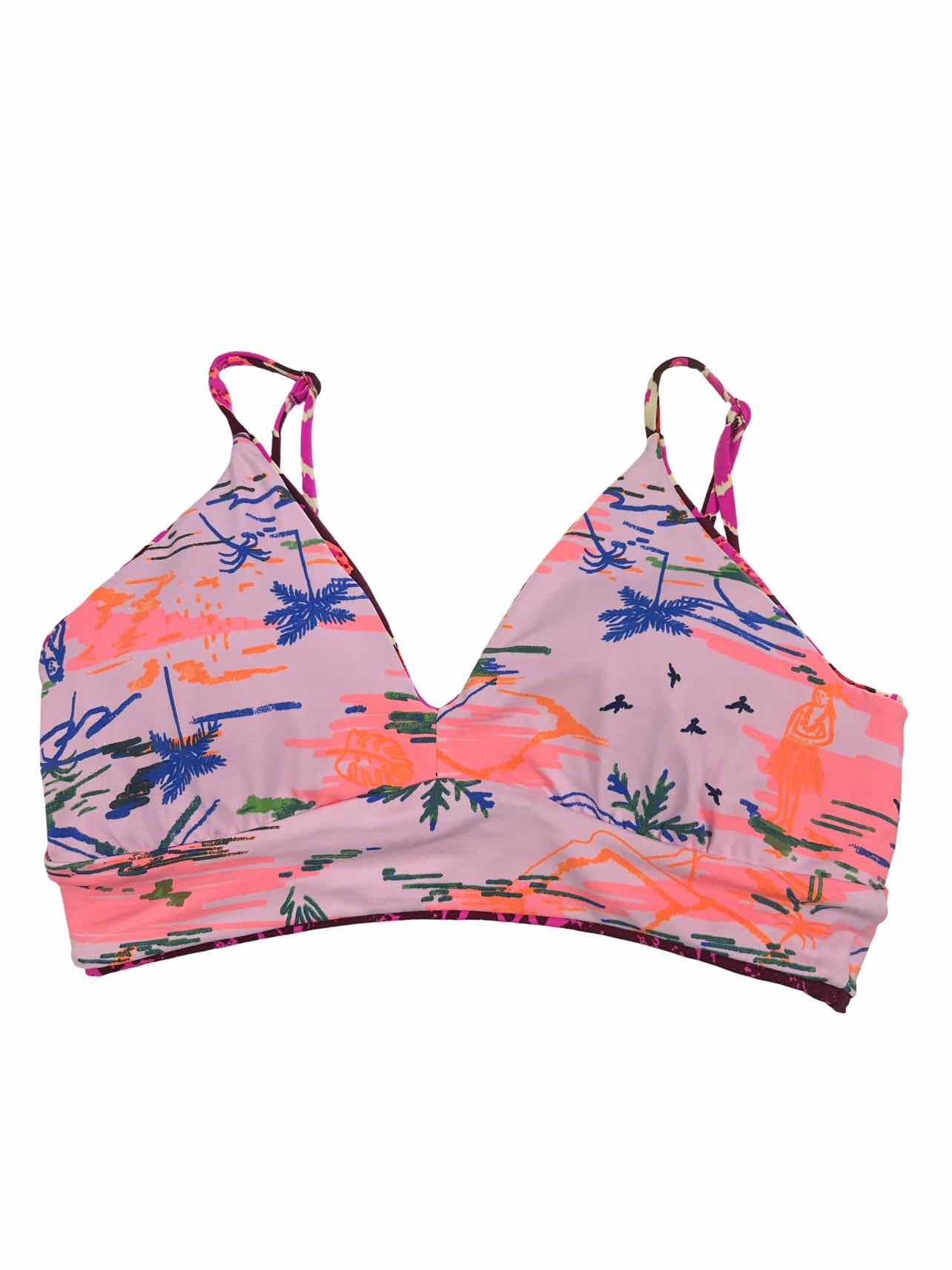 MAGII NWT REVERSIBLE SWIM TOP PALMS SIZE: M