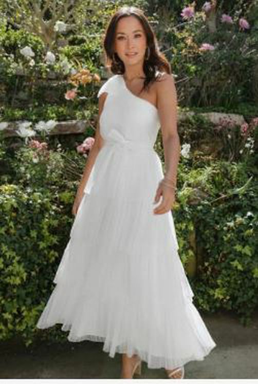 NWT SHOW ME YOUR MUMU CUPCAKE DRESS WEDDING WHITE SIZE MEDIUM