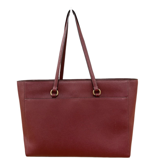 COACH LARGE FOLIO LEATHER WORK TOTE OXBLOOD
