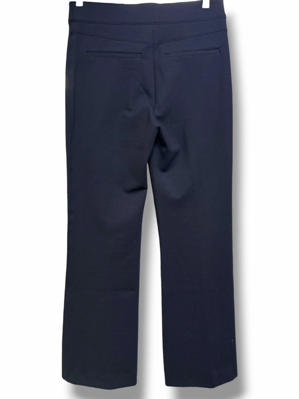 NWT SPANX NAVY PERFECT HI RISE FLARE PONTE TROUSER SIZE LARGE PETITE