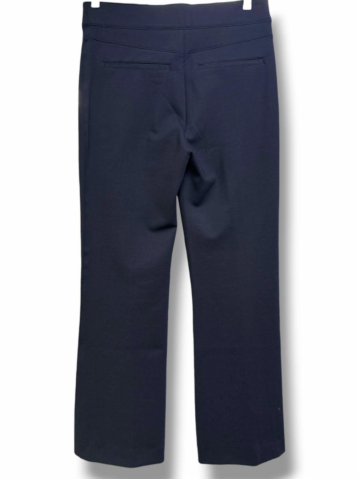 NWT SPANX NAVY PERFECT HI RISE FLARE PONTE TROUSER SIZE LARGE PETITE