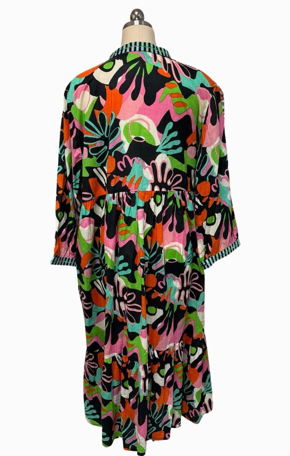 LIZA BYRD MORLEY TROPICAL PRINT MULTI-COLOR DRESS SIZE 2XL