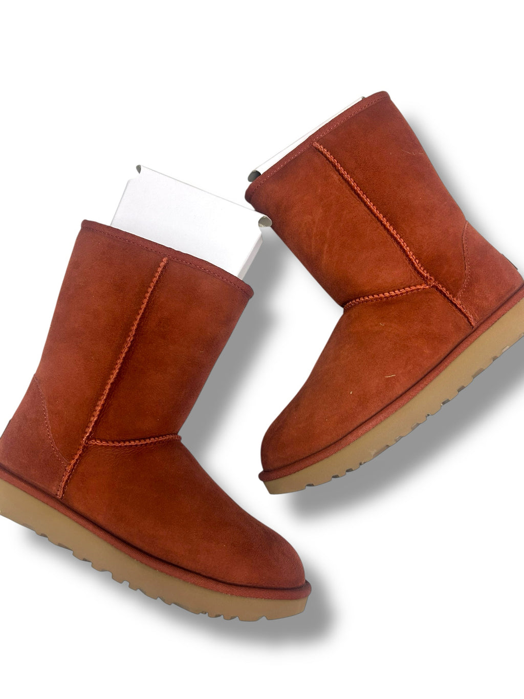 NEW IN BOX UGG SPICE BROWN CLASSIC SHORT PULL ON BOOTS SIZE 8