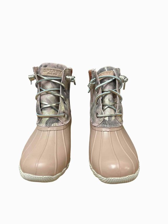 SPERRY  NIB SALWATER BOOT PINK CAMO 7