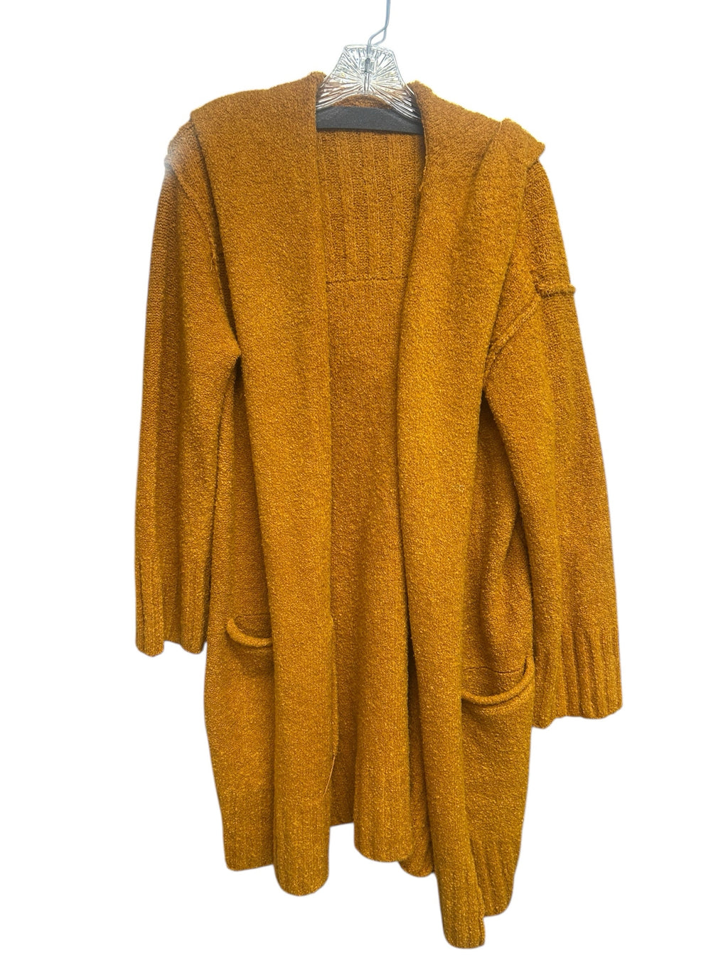 NWT FREE PEOPLE SNOW ANGEL DUSTER CARDI GOLDENROD HOODED SIZE SMALL