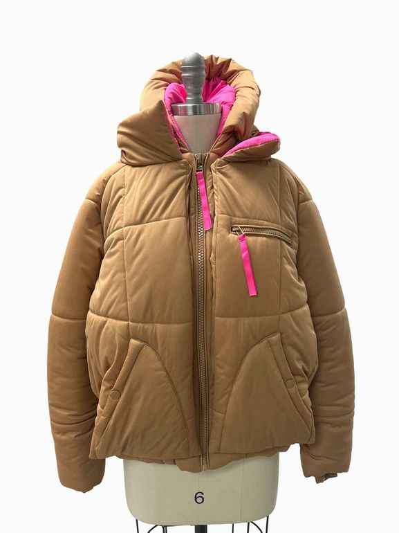 ANTHROPOLOGIE AVEC LES FILLES COLORBLOCK HOODED PUFFER SIZE: S