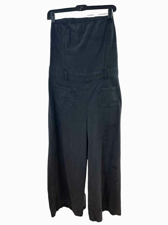 ANTHROPOLOGIE  THE SKIPPER STRAPLESS DENIM JUMPSUIT SIZE: 14