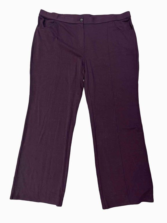 JJILL NWT! DOUBLE FACE JERSEY TROUSER PANTS 3X PLUM