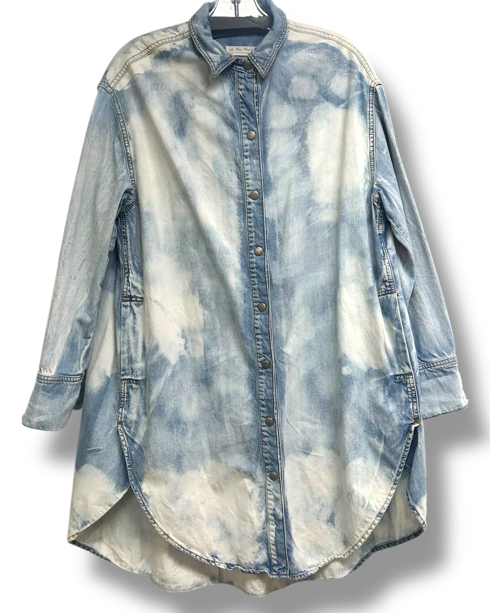 FREE PEOPLE WE THE FREE TUSCAN TYE DIE DENIM TUNIC SIZE XS