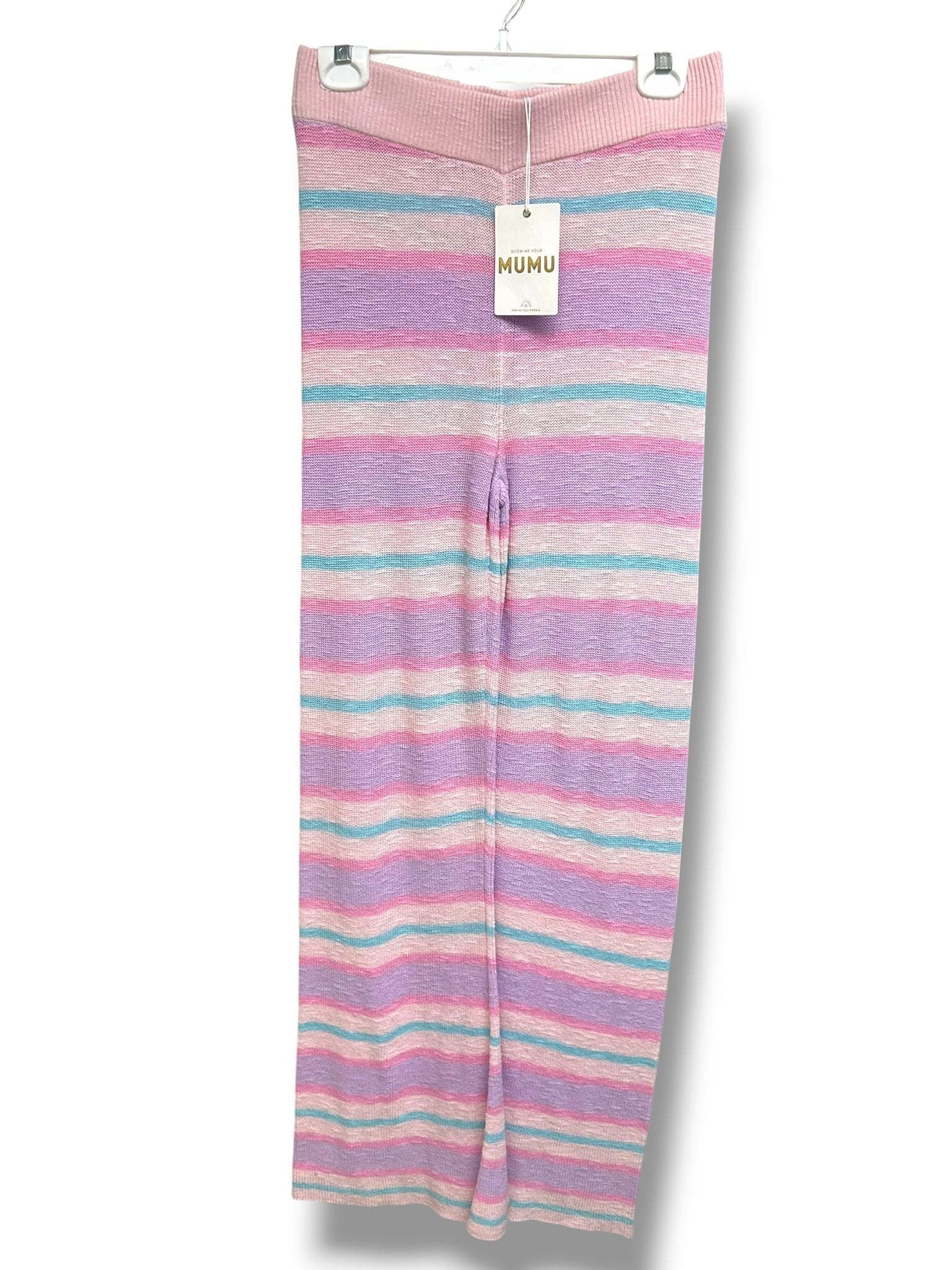 NWT SHOW ME YOUR MUMU FEEL GOOD COTTON CANDY STRIPED 2 PIECE SET SIZE MEDIUM