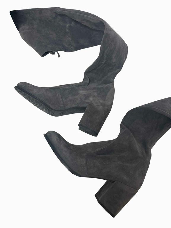 STUART WEITZMAN  HIGHLAND OTK SUEDE THIGH HIGH BOOTS SIZE: 9