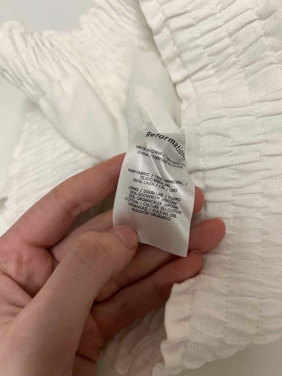 REFORMATION MILA 100% LINEN PULL ON SHORTS SIZE: M