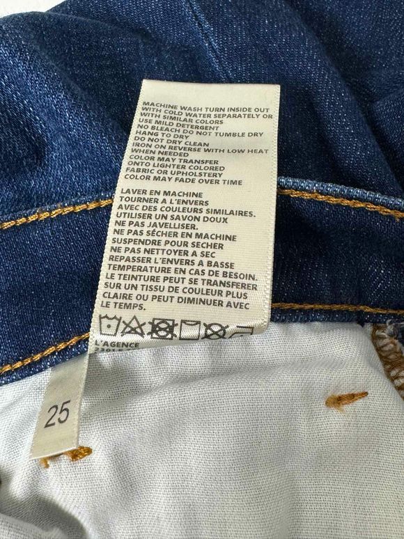 L'AGENCE SADA HIGH RISE CROP DENIM JEANS IN SEQUOIA SIZE 25