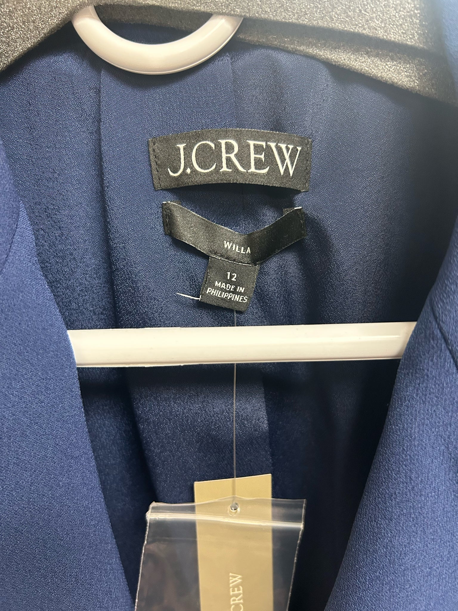JCREW WILLA CITY CREPE BLAZER -MEDITERRANEAN NAVY NWT SIZE 12