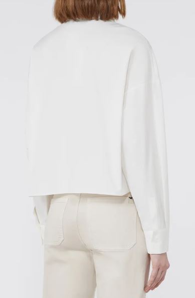 MAX MARA WEEKEND SVAGO CROP COTTON POPLIN SHIRT SIZE: 12