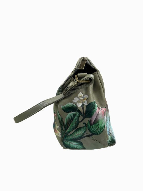 ANUSCHKA MULTI COMPARTMENT MEDIUM BAG HANDPAINTED FLORAL PASSION