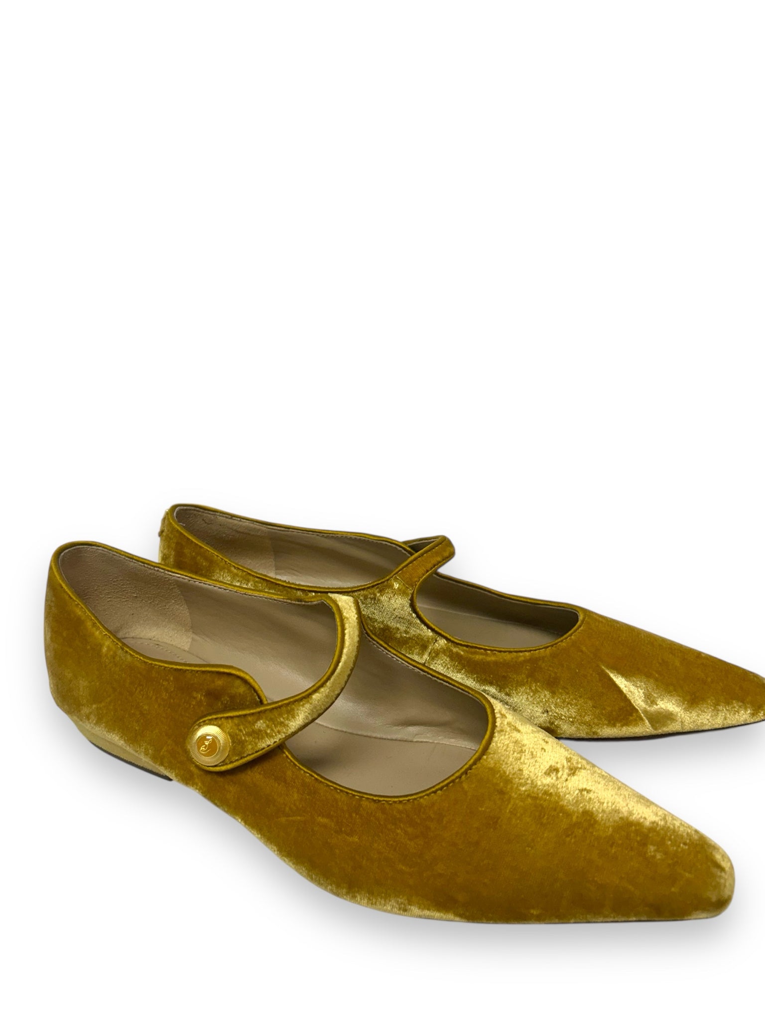 SAM EDELMAN JENE MARY JANE POINTED TOE FLAT SAFFRON SIZE 9