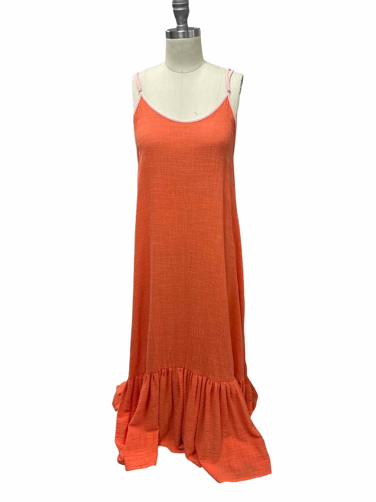 THE LADY & THE SAILOR GAUZE RUFFLE HEM MAXI SUNDRESS SIZE: M