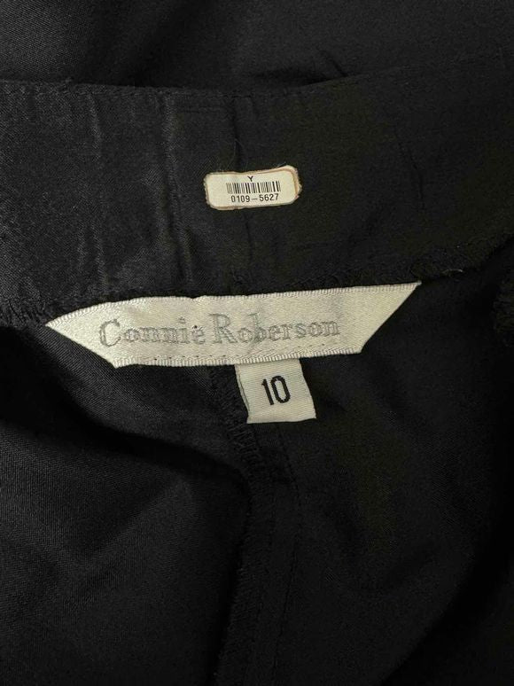 CONNIE ROBERSON CLASSIC SILK BLACK PANT SIZE 10