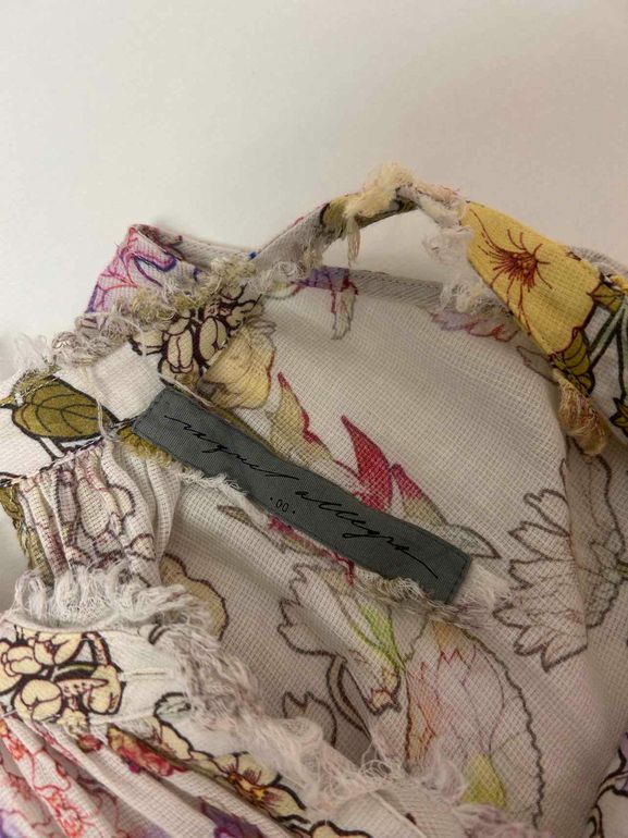 RAQUEL ALLEGRA HALTER MIDI DRESS GARDEN PRINT SIZE: 00