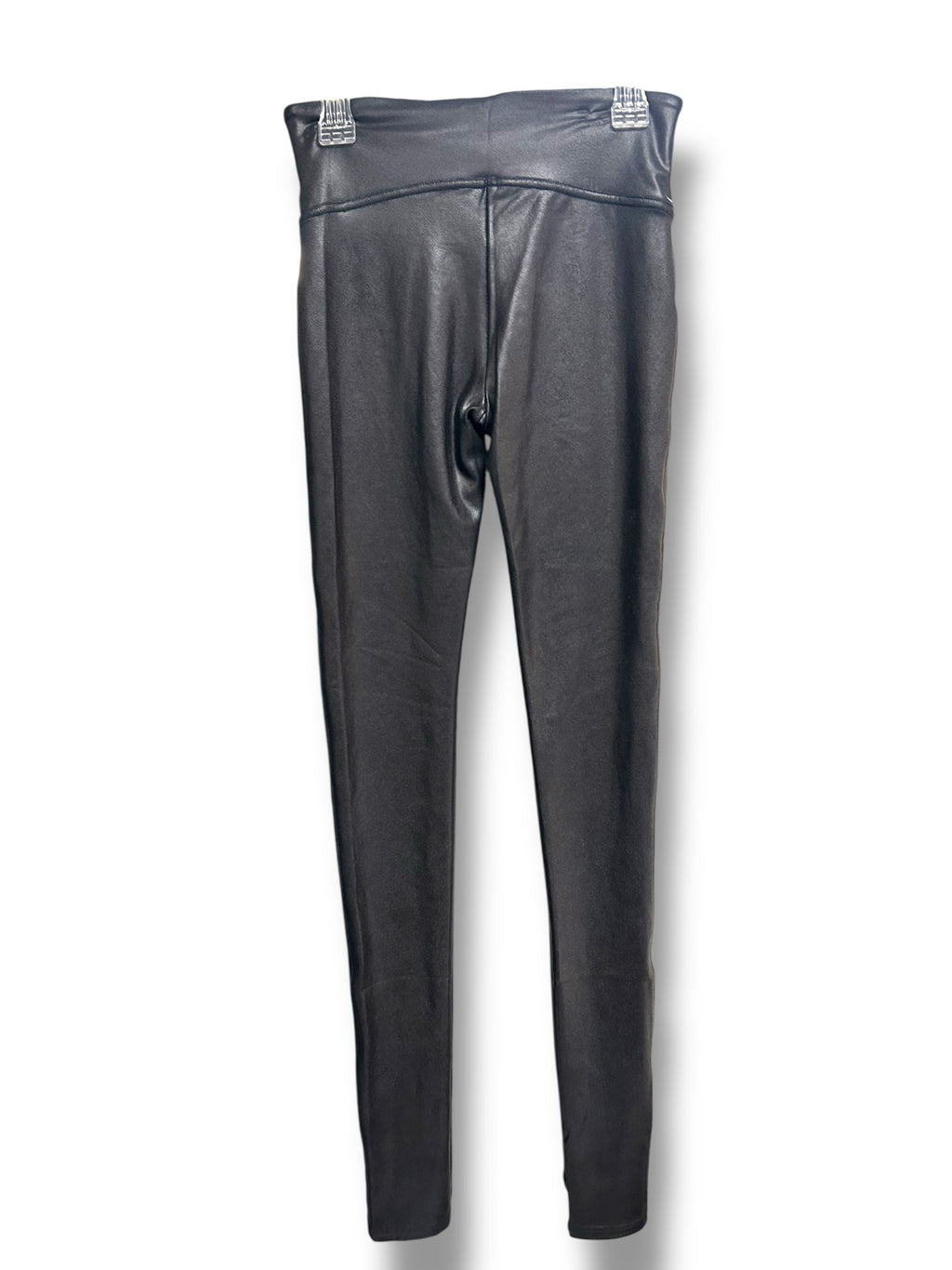 NWT SPANX FAUX LEATHER LEGGINGS BLACK TALL FIT SIZE SMALL