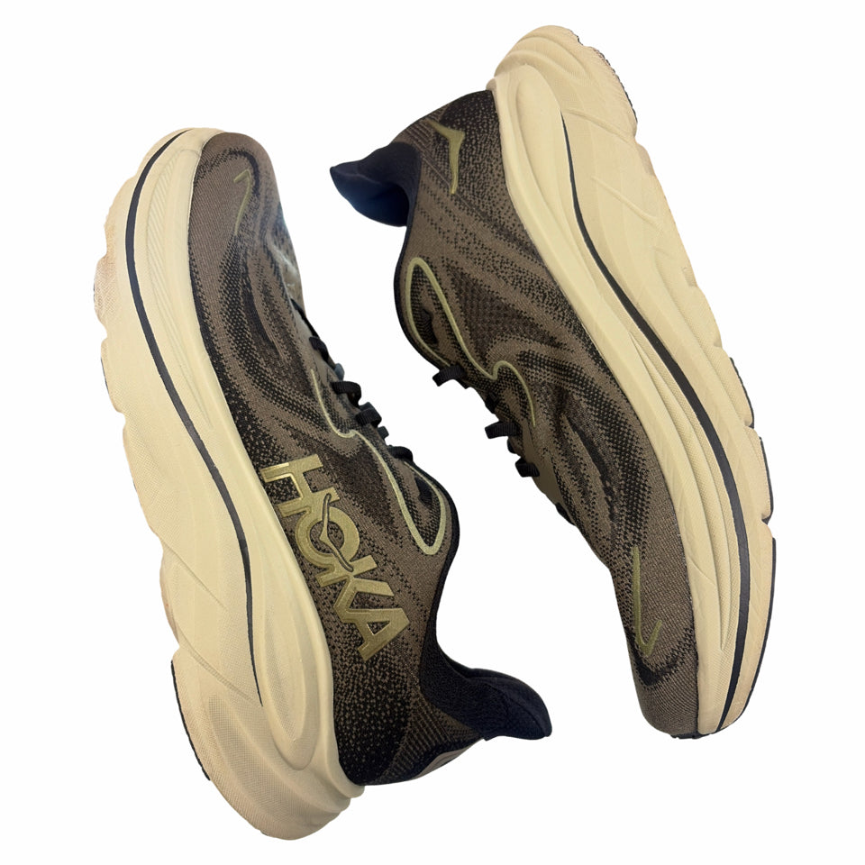 HOKA CLIFTON 10 RUNNING SNEAKER GALATIC GREY/STELLAR GREY SIZE 12