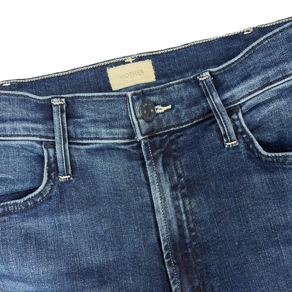 MOTHER JEANS HUSTLER ROLLER SNEAK FLARE LEG HEIRLOOM WASH SIZE 26