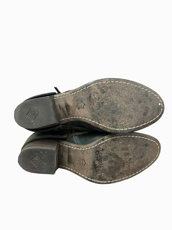 DONALD PLINERW/BOX OLIVE VINTAGE SUEDE TALL BOOTS SIZE: 8.5