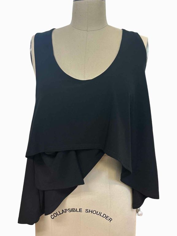 SYMPLI NWT! CLASSIC FIT CROP SMOCK TOP SIZE: 12