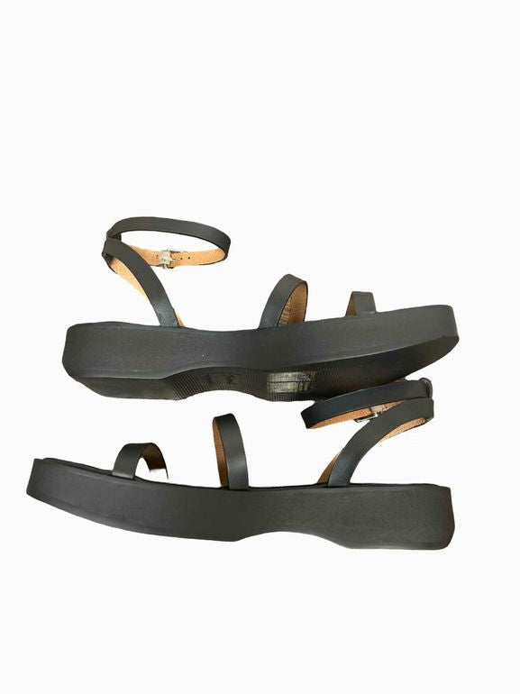 MADEWELL NIB! BIRDIE DOUBLE STRAP PLATFORM SANDALS BLACK 8.5