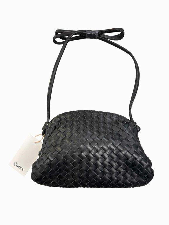 QUINCE NWT! ITALIAN LEATHER HANDWWOVEN POUCH CROSSBODY