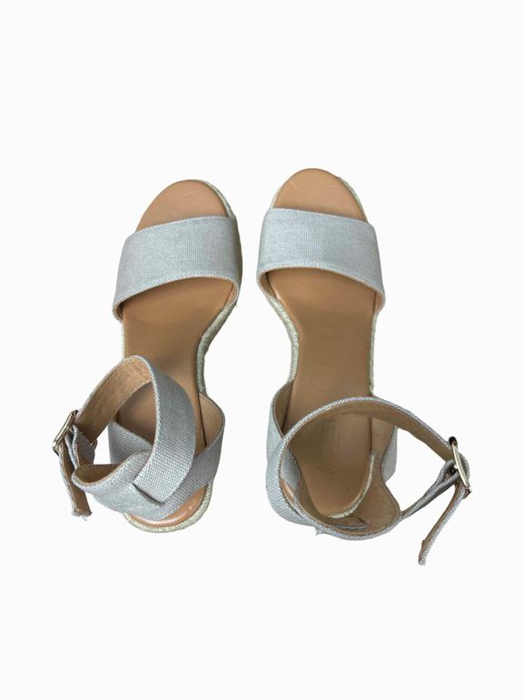 JCREW CANVAS DRESSY ESPADRILLE WEDGE SANDAL8 TAUPE