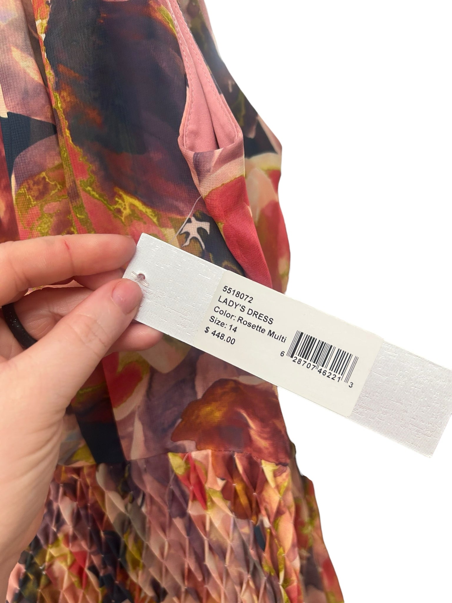 NWT KAY UNGER SERRAPHINA SHEER CHIFFON GOWN 5518072 SIZE 14