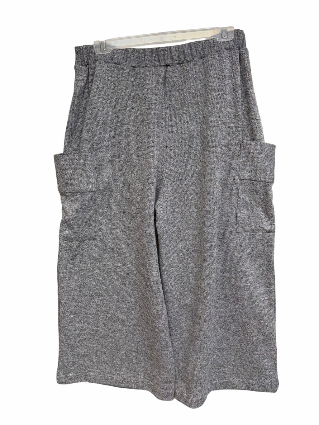 NWT KOZAN ART TO WEAR SADIE CROP WIDE LEG GRAY PANTS SIZE MEDIUM