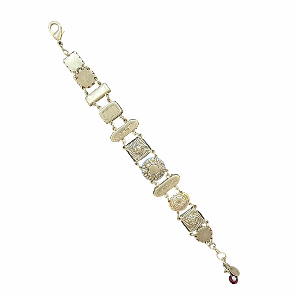 FIREFLY "LA DOLCE VITA" #3036-MC SWAROVSKI & CZECH GLASS SILVER PLATED BRACELET