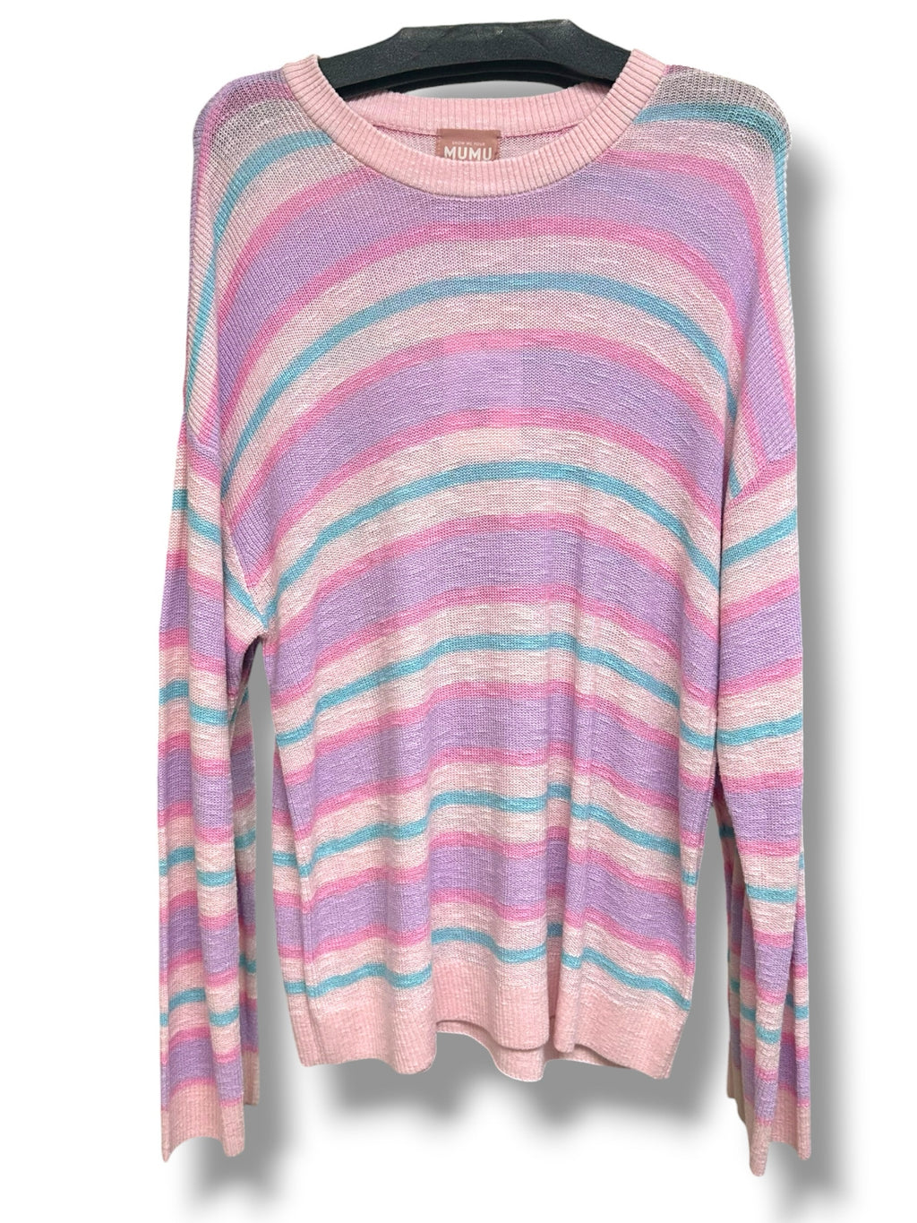 NWT SHOW ME YOUR MUMU FEEL GOOD COTTON CANDY STRIPED 2 PIECE SET SIZE MEDIUM