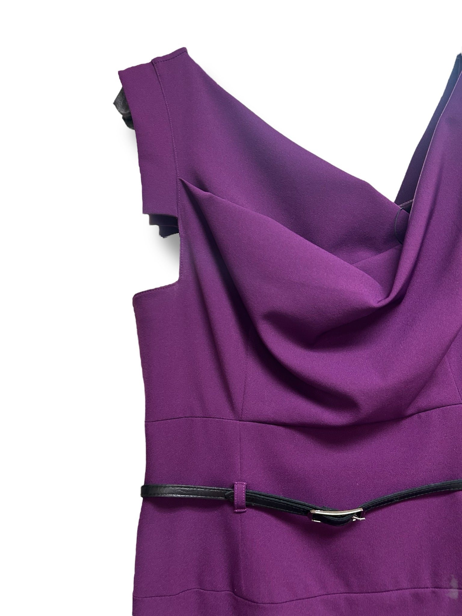 BLACK HALO WOMEN'S JACKIE O BELTED SHEATH DRESS SIZE 12