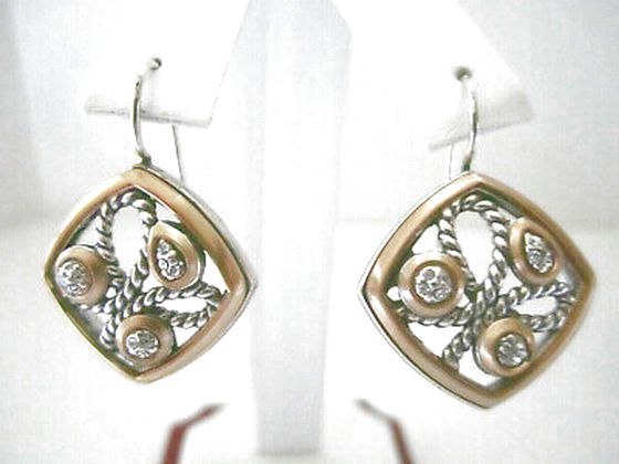 BRIGHTON TWO TONE YALTA FRENCH WIRE EARRINGS