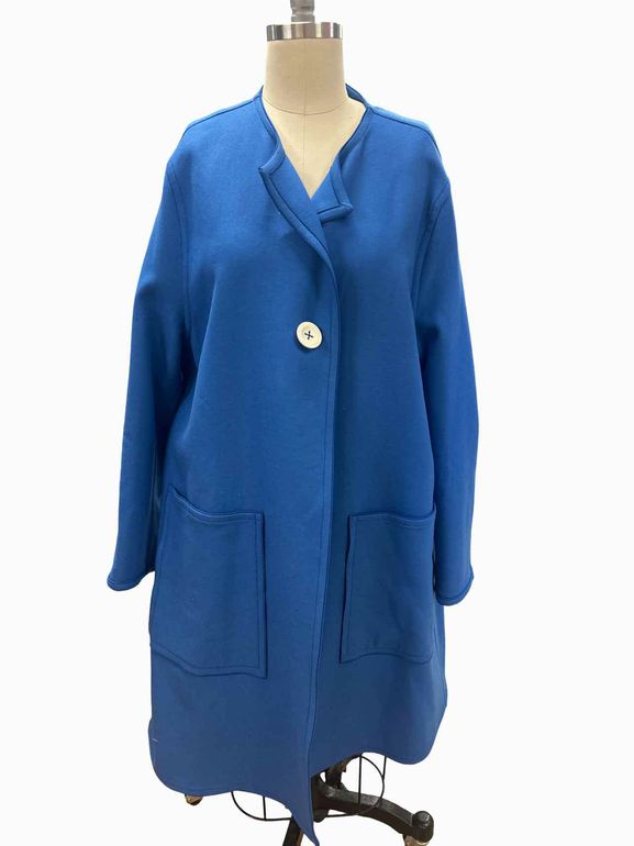 PIAZZA SEMPIONE CASHMERE BLEND ONE BUTTON SWING COAT SIZE: 2X