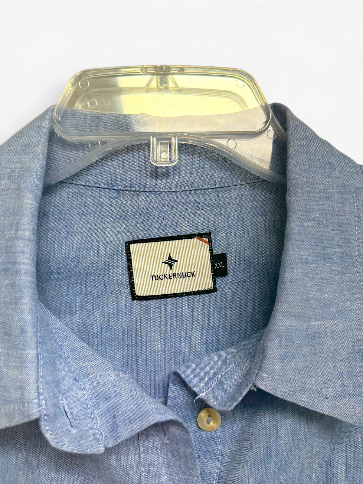 TUCKERNUCK CALLAHAN BLUE COTTON CHAMBRAY SHIRT DRESS SIZE 2X
