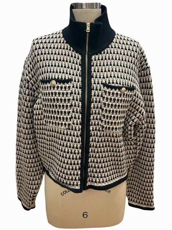 JCREW NWT JACQUARD SWEATER JACKET SIZE: M