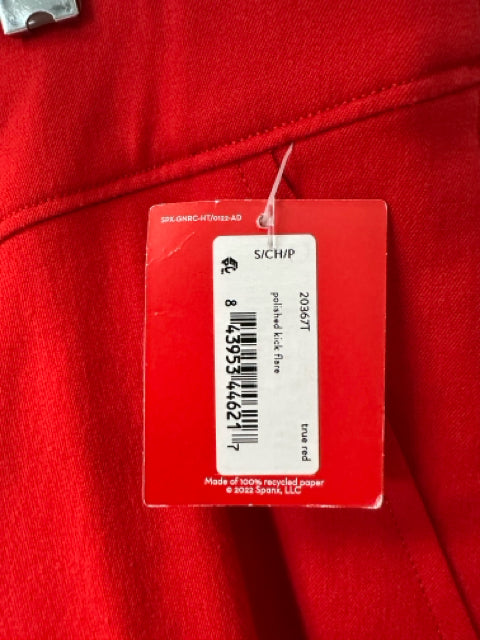 SPANX NWT! ON THE GO KICK FLARE RED PANT SIZE  SMALL TALL